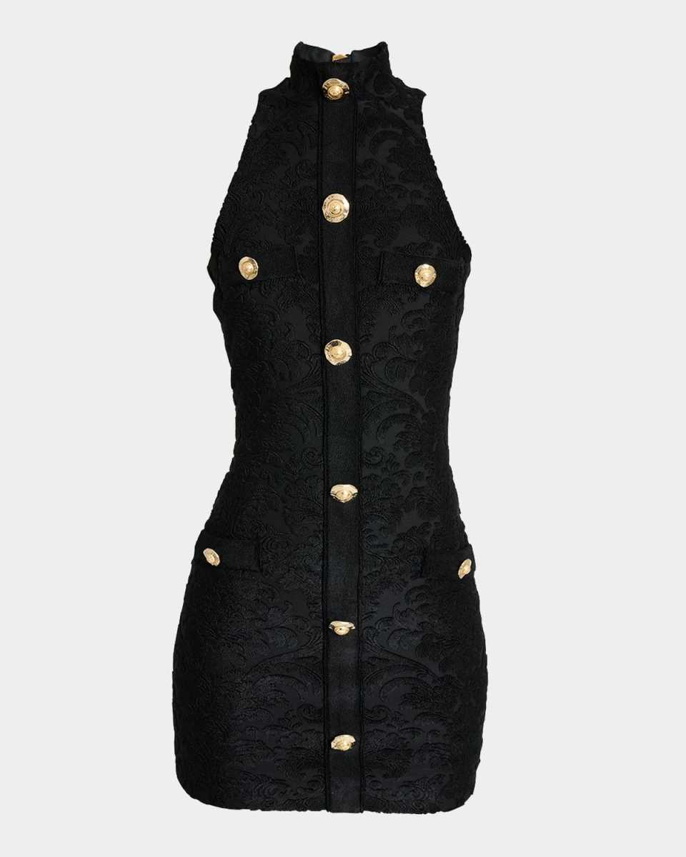 Baroque Bouclette Bodycon Mini Dress